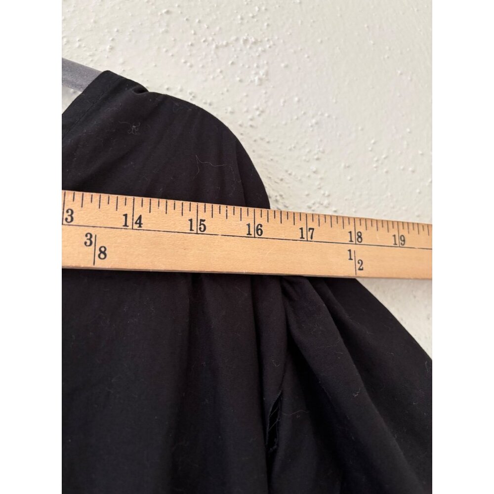 French Connection Black Puff Sleeve V-Neck Maxi Dress XXL Cotton Blend NWOT - Picture 6 of 13